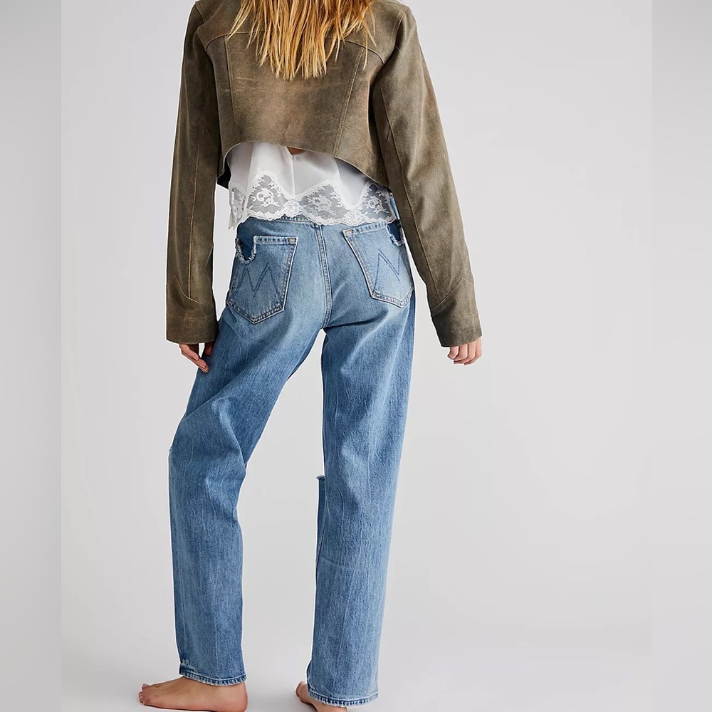 MOTHER Superior High Waisted Study Hover 30 Straight Leg We Are Castaways Denim - Picture 2 of 10